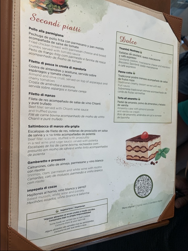 Mirador Italian Restaurant Menu - Image 2